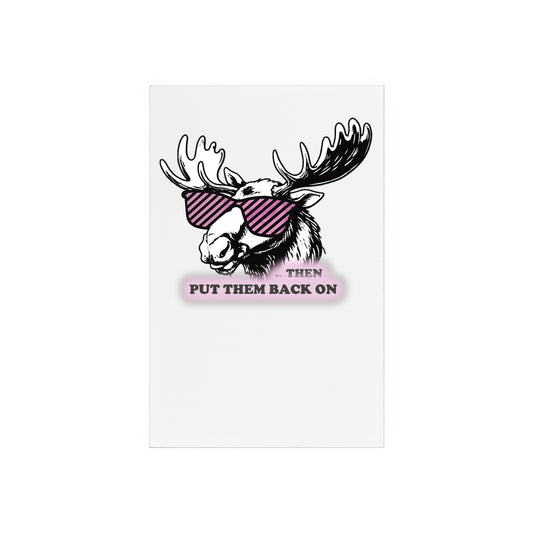 Quirky Quotes on Wooden Stand: "rose tinted glasses ON"