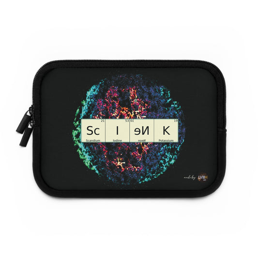 Laptop Sleeve with science theme (7-17")