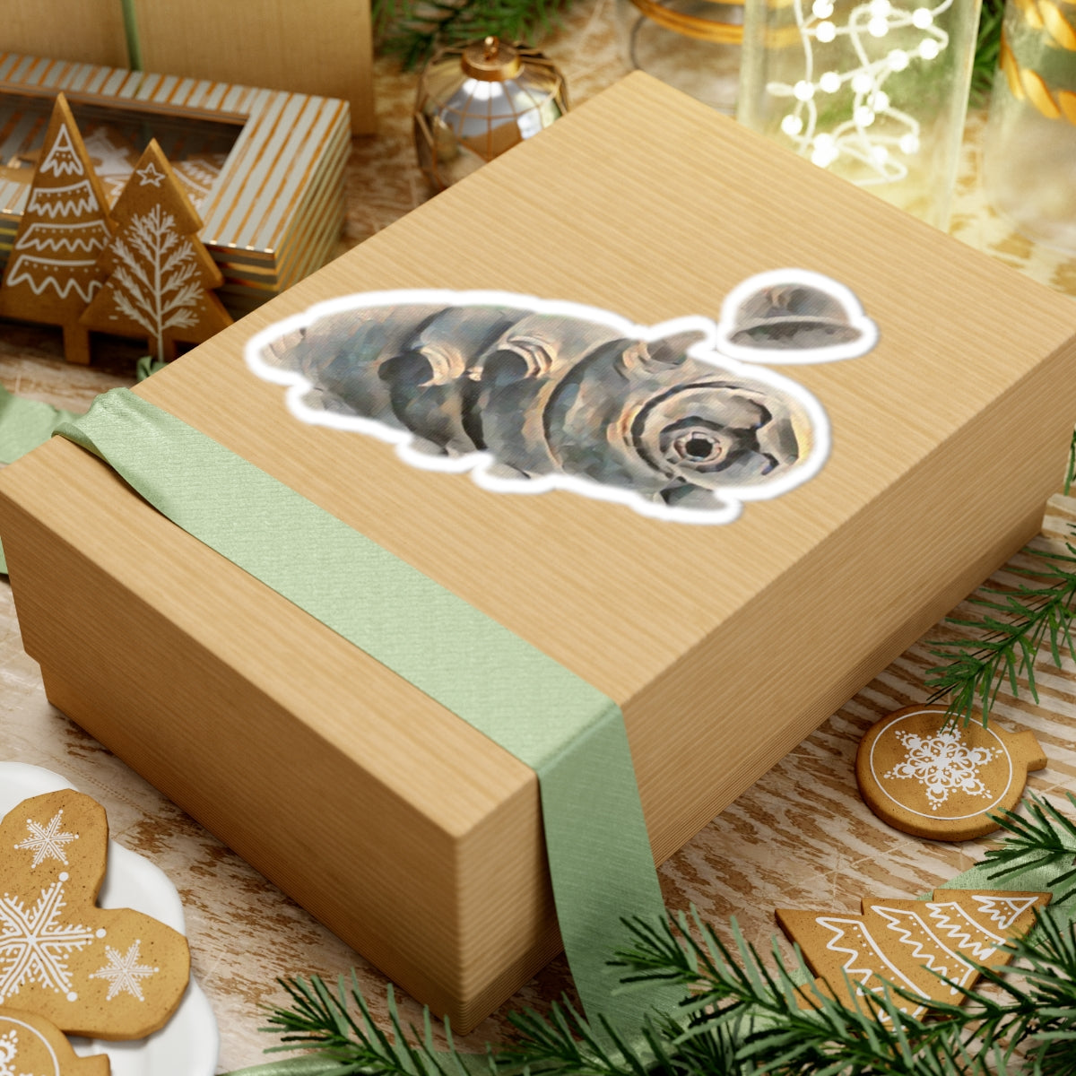Whimsical Stickers - the tardigrade gentleman (2x2-6x6")