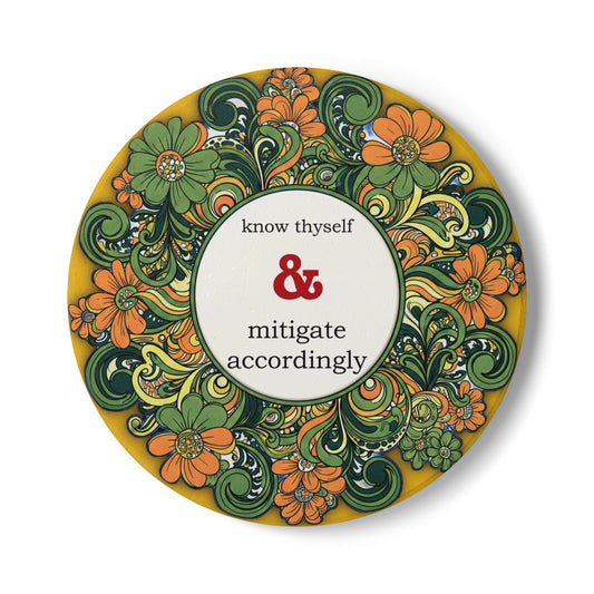 Quirky Quotes Ceramic Coaster III