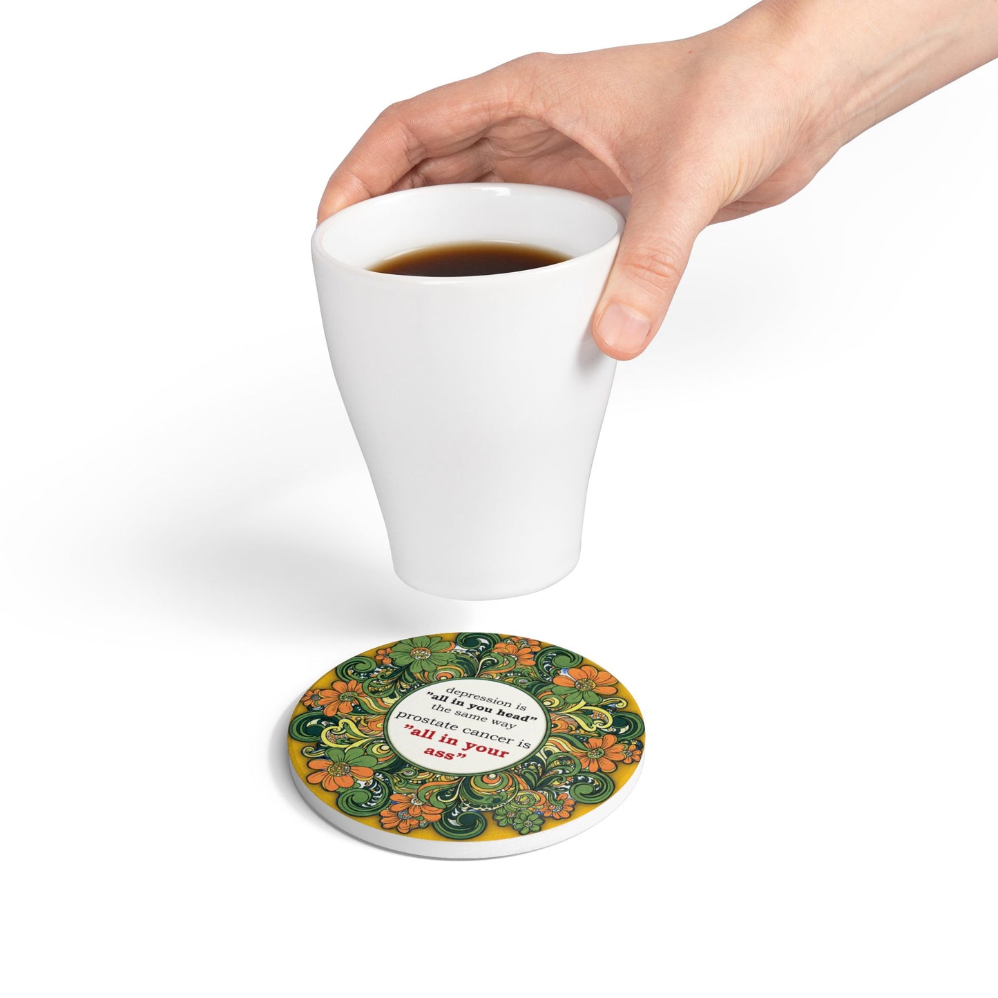 Quirky Quotes Ceramic Coaster IV