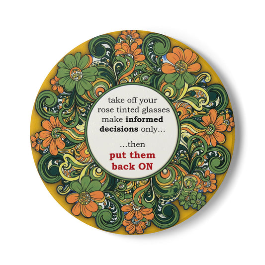 Quirky Quotes Ceramic Coaster II