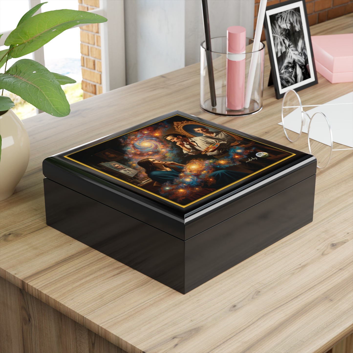 Artistic Jewelry Box, fine art keepsake