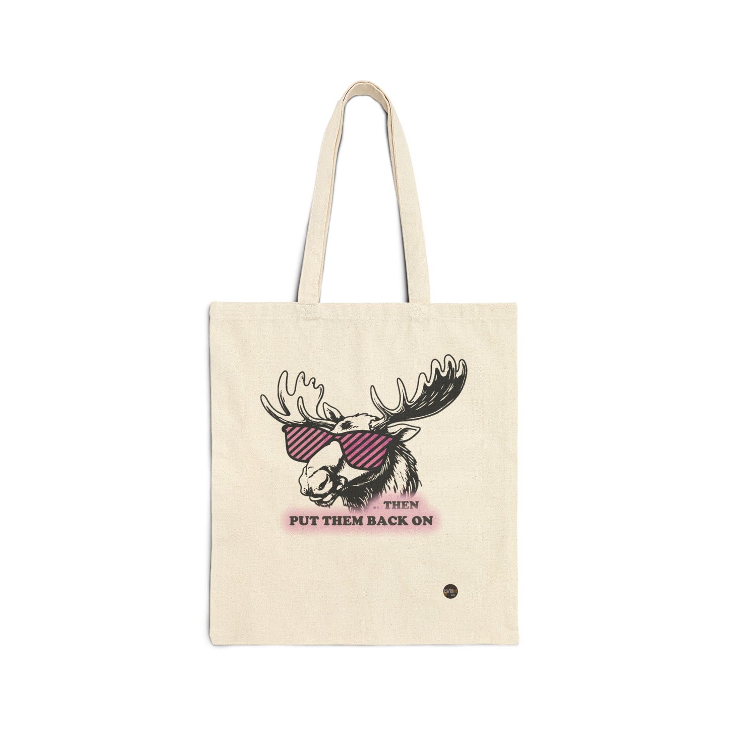 Quirky Quotes Tote Bag, "rose tinted glasses on/off"