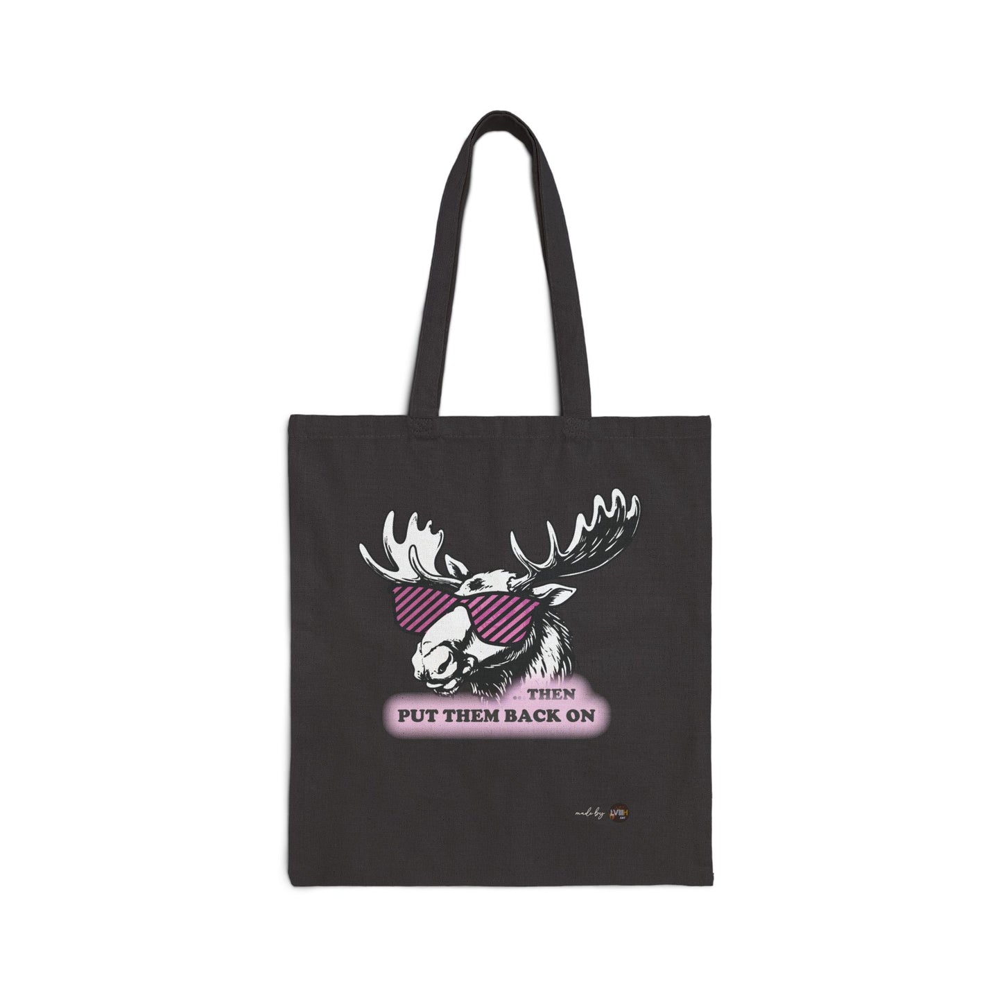 Quirky Quotes Tote Bag, "rose tinted glasses on/off"