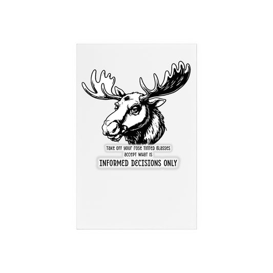 Quirky Quotes on Wooden Stand: "rose tinted glasses OFF"