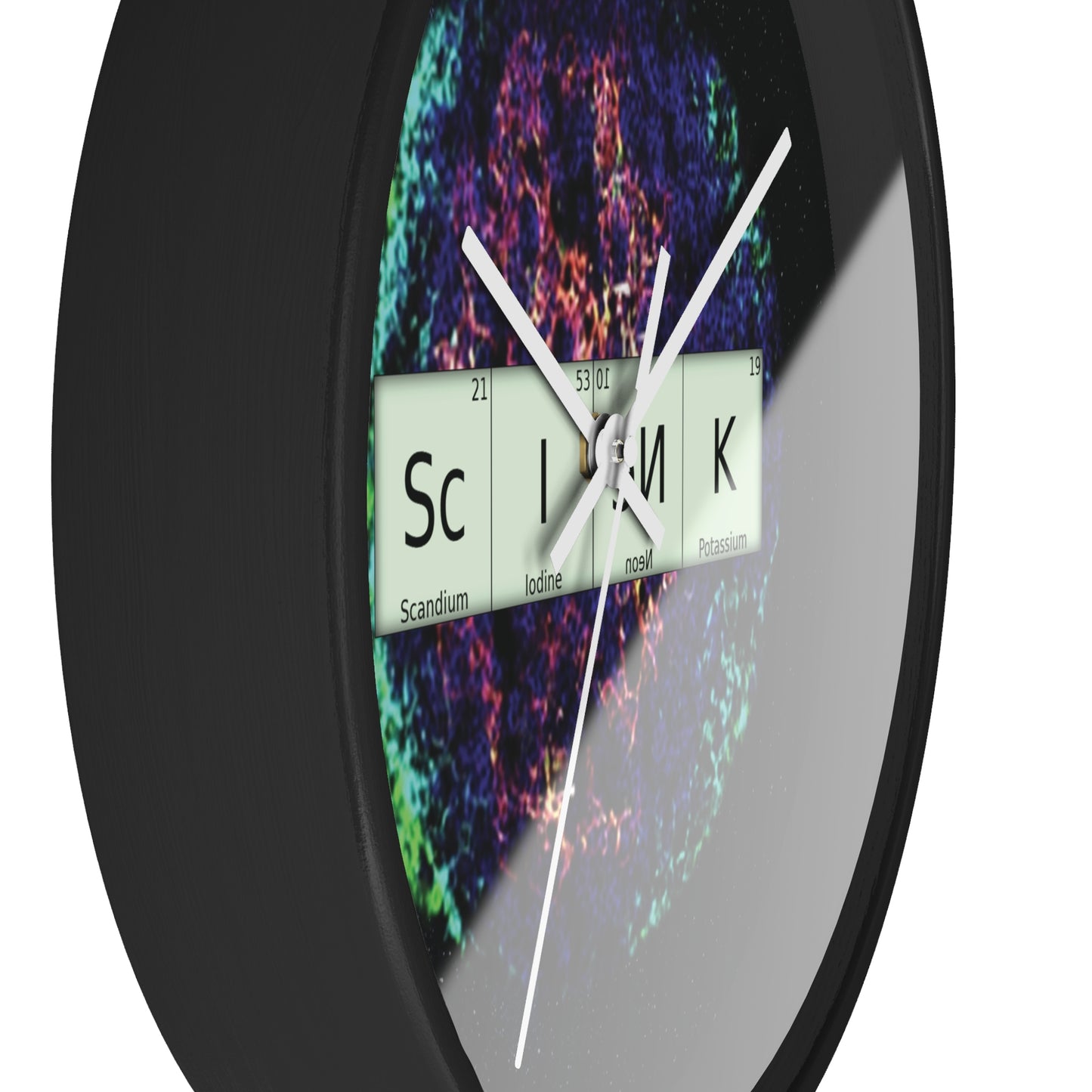 SCIENK Wall Clock with wood frame