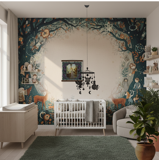 Poster with Hanger: "brilliant beakers & brave beasts" 40x40cm