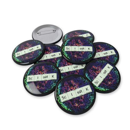 Science-themed Round Pins (1-2¼")
