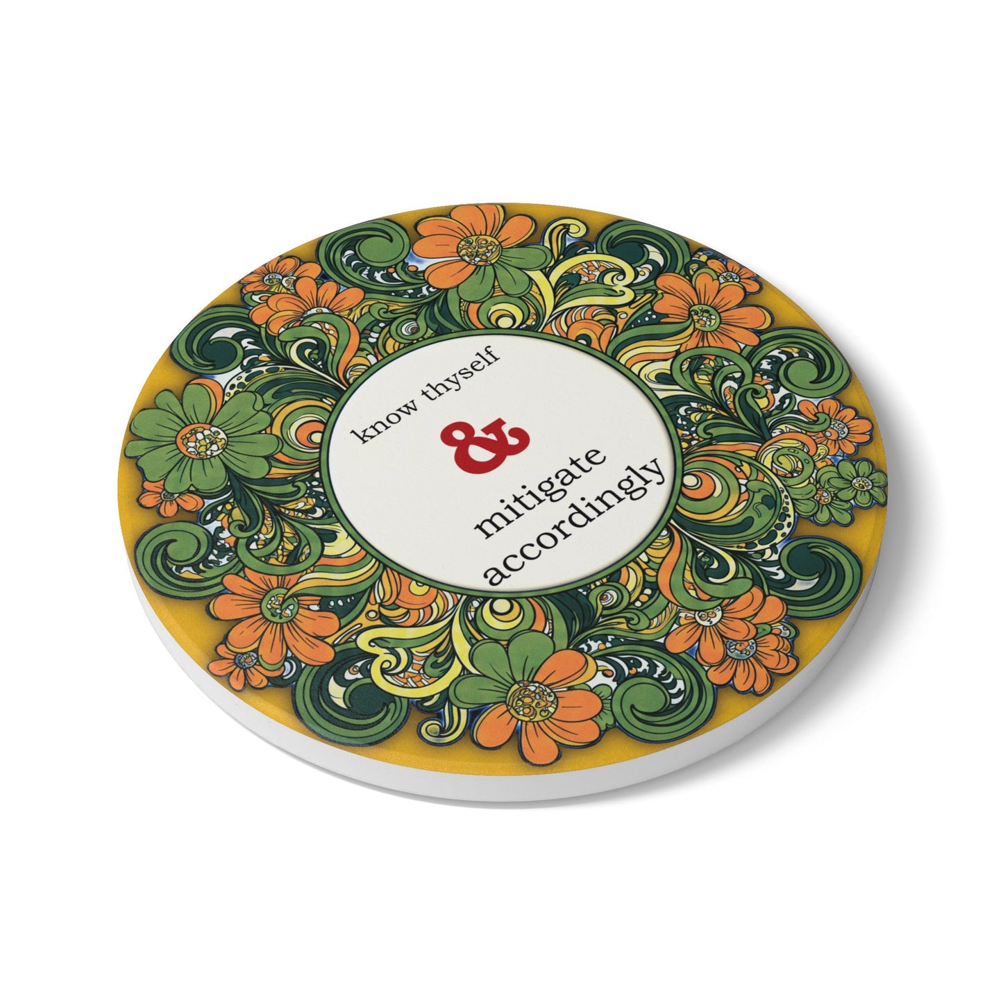 Quirky Quotes Ceramic Coaster III