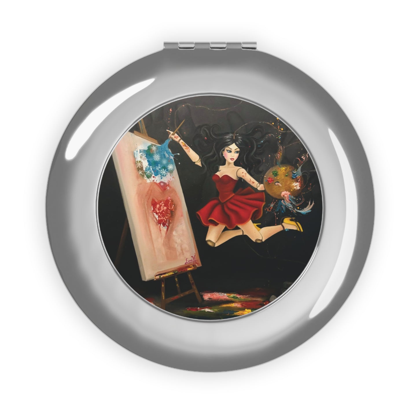 Artistic Compact Travel Mirror