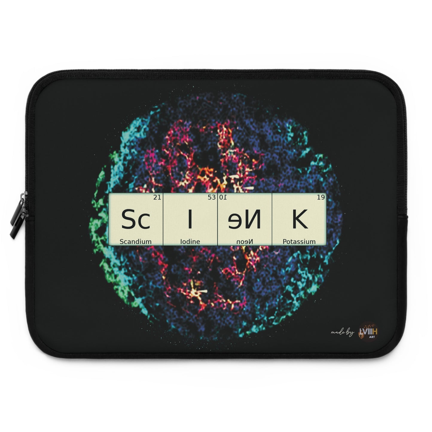 Laptop Sleeve with science theme (7-17")