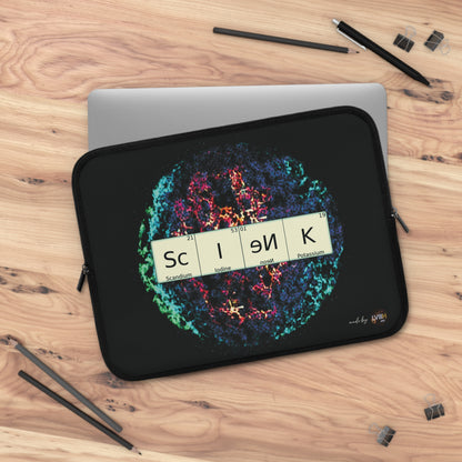 Laptop Sleeve with science theme (7-17")