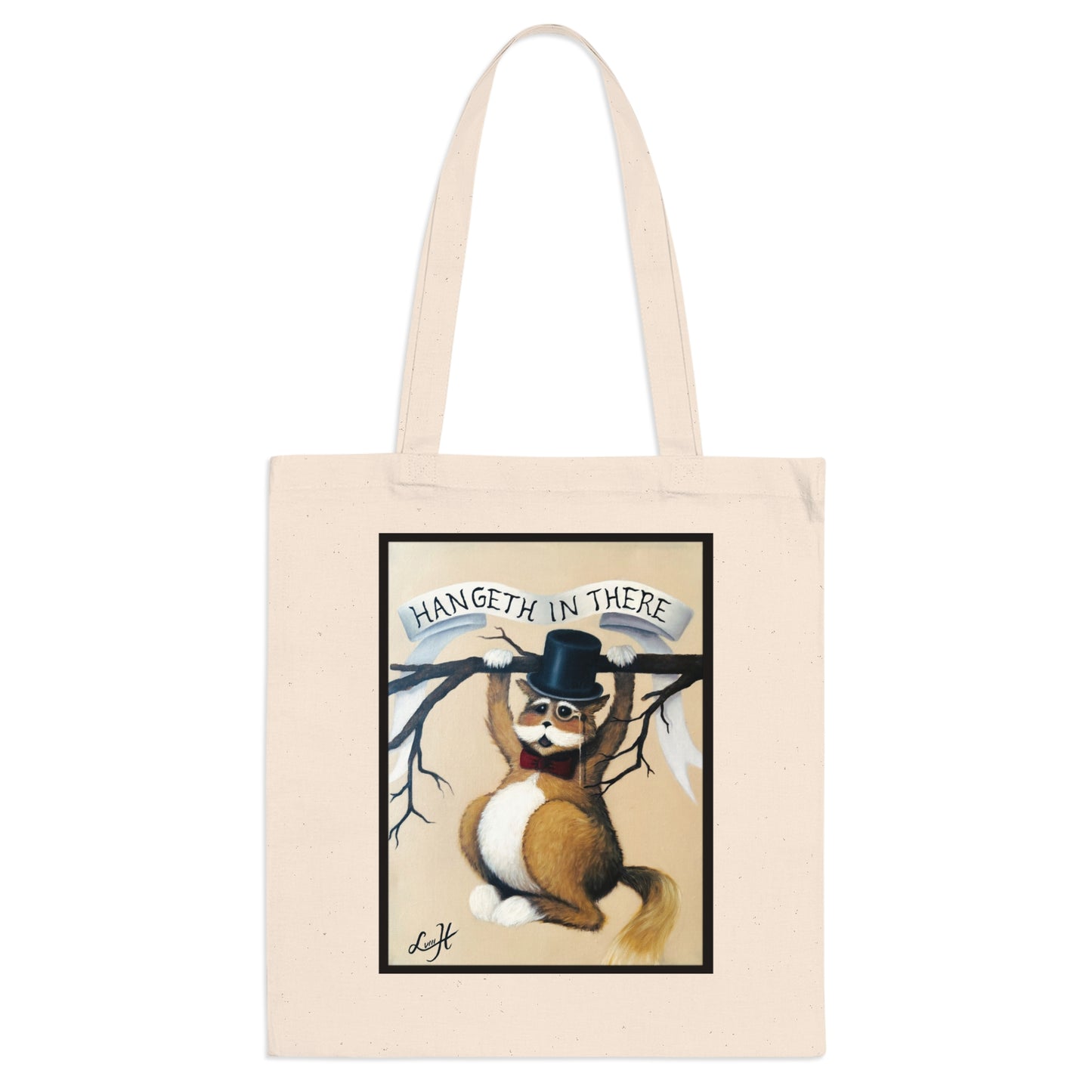 "Hangeth in there" tote Bag