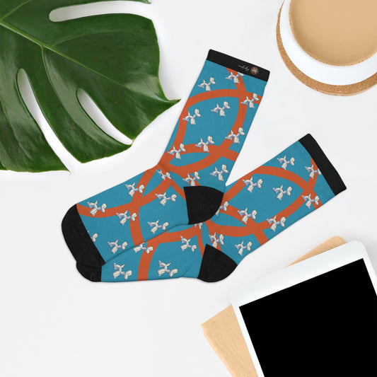 Eco-Friendly Socks with cloud design