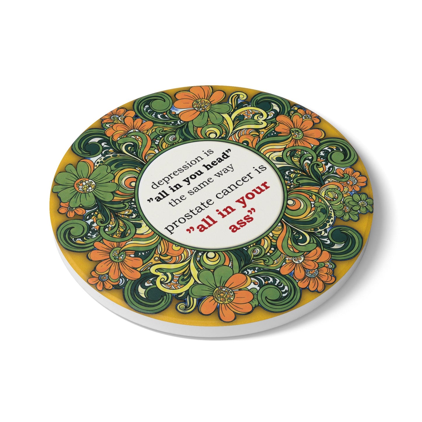 Quirky Quotes Ceramic Coaster IV