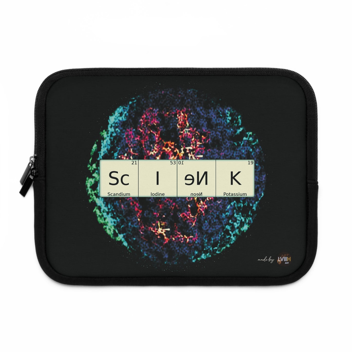 Laptop Sleeve with science theme (7-17")