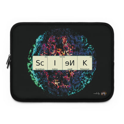 Laptop Sleeve with science theme (7-17")