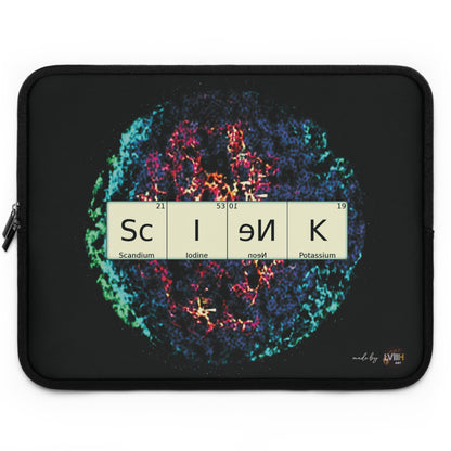 Laptop Sleeve with science theme (7-17")