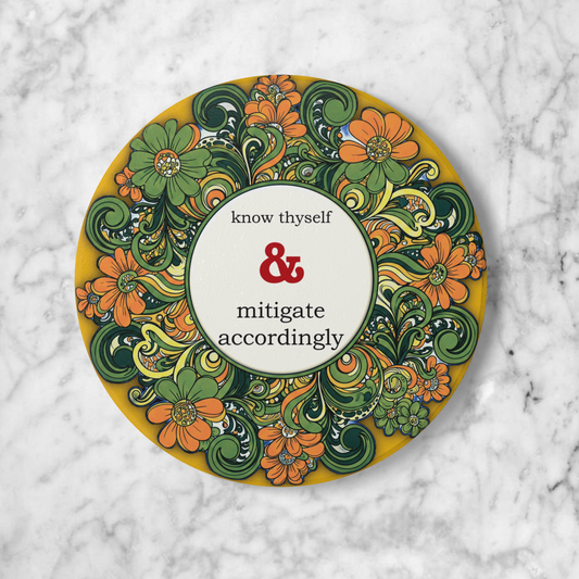 Quirky Quotes Ceramic Coaster III