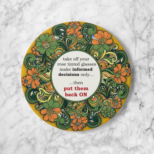 Quirky Quotes Ceramic Coaster II