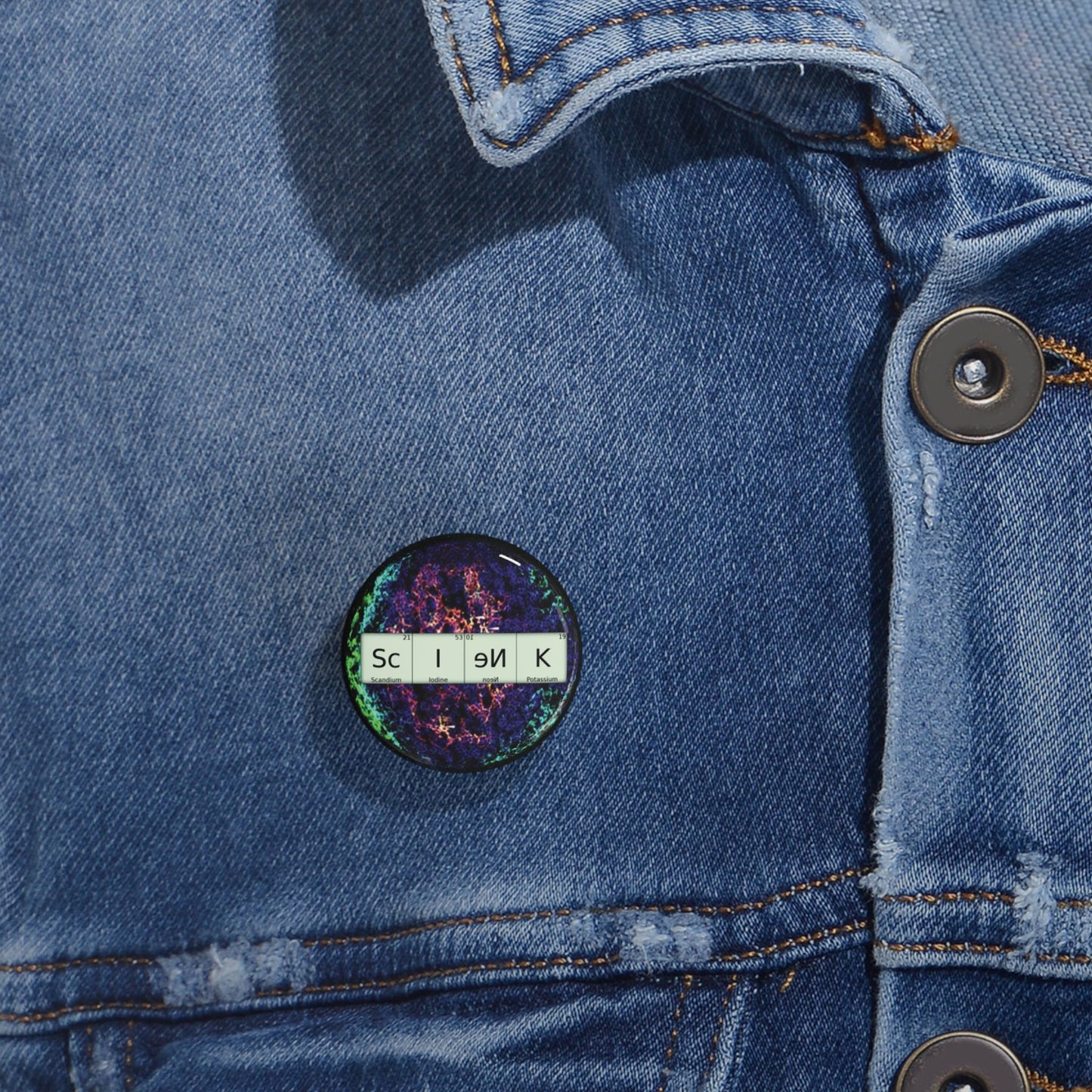 Science-themed Round Pins (1-2¼")