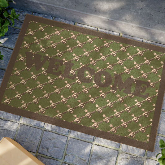 Welcoming Doormat with moose design