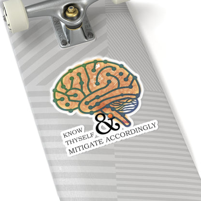 Brainy Sticker - "know thyself"