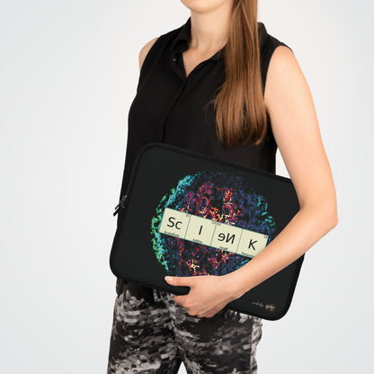 Laptop Sleeve with science theme (7-17")