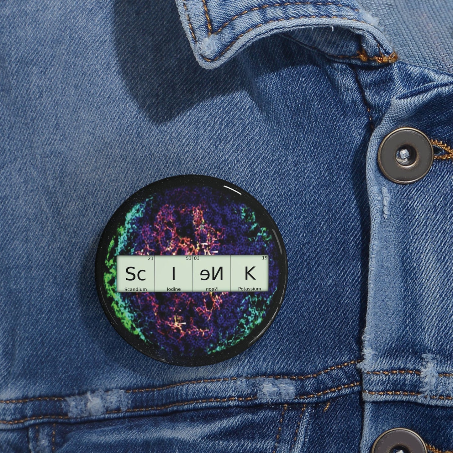 Science-themed Round Pins (1-2¼")