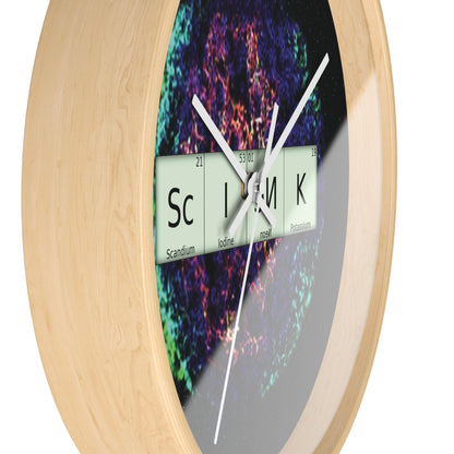 SCIENK Wall Clock with wood frame