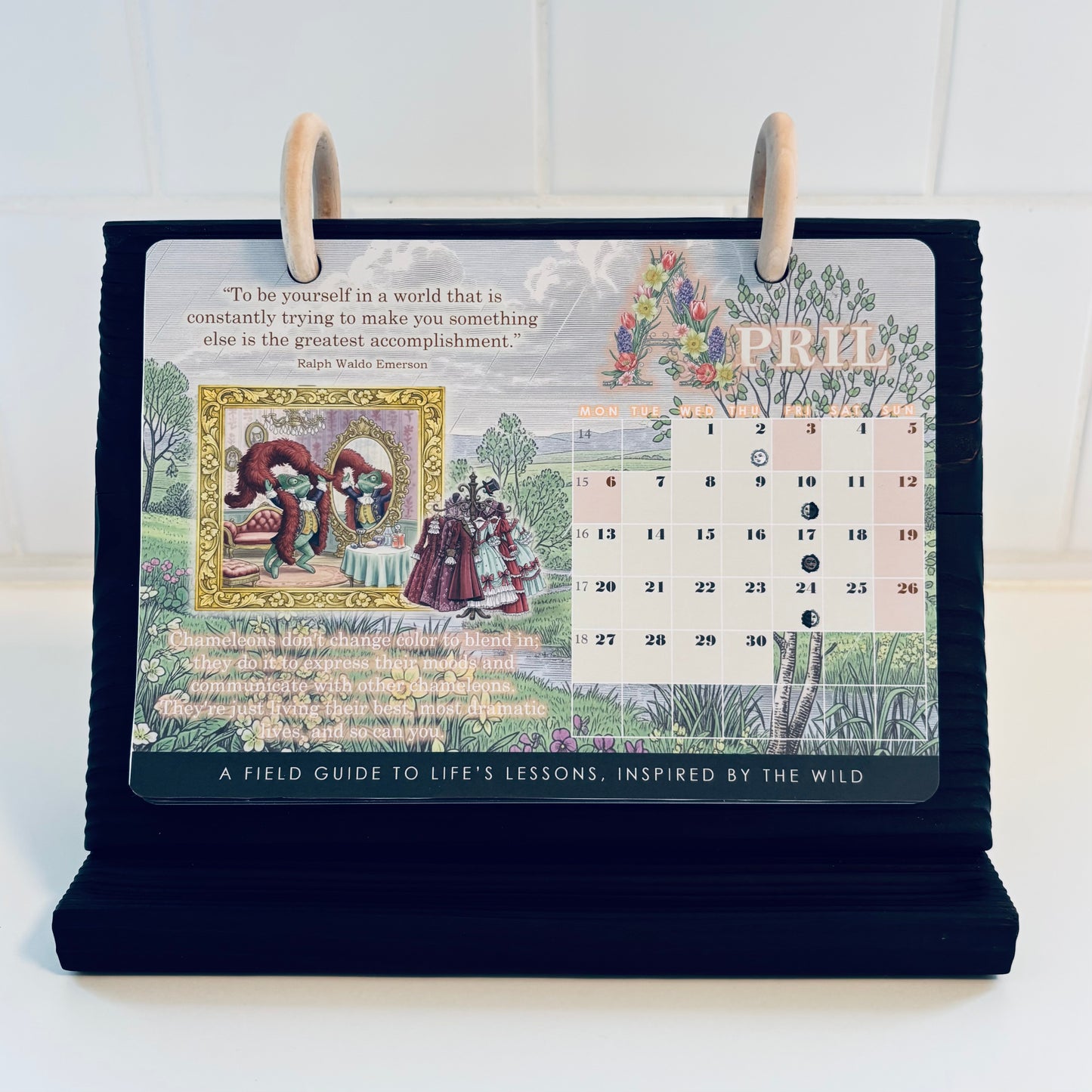 2026 desktop calendar "creature comforts": Shou sugi ban Luxe (18x10x24cm)